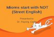 Idioms start with not