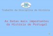 20  Datas Da  História De  Portugal