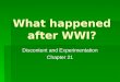 Ch.21 part1- What happened after WW1?