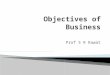 Objectives of business