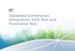 Database continuous integration, unit test and functional test
