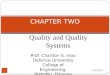 Pe 6421 chapter   @  quality and qaulity  systems  oct 5, 2014
