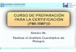 Curso de Preparación para la Certificación (PMI - RMP)® - Realizar el Análisis Cuantitativo de Riesgos