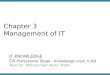 ICAB - ITK Chapter 3 class 6-7 - Management of IT