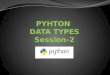 Python Datatypes by SujithKumar