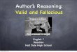 Valid & Fallacious Reasoning
