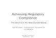 Achieving Regulatory Compliance   The Devil Is In The Data Governance V2