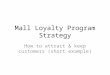 Mall Loyalty Program Strategy Example