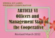By Laws Primary Cooperative Article VI Officers and Mgmt Staff