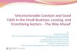Small Business, Franchising, and Leasing - Australian Legal Developments in Statutory Unconscionable Conduct and Good Faith