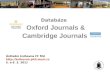Průvodce databázemi Oxford Journals a Cambridge Journals (jaro 2013)