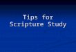 Tips for Scripture Study