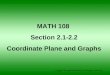Lecture 5   sections 2.1-2.2 coordinate plane and graphs-