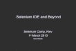 Selenium IDE and Beyond