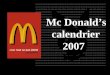 Calendar Mc Donalds
