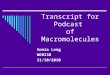 Transcript for podcast