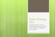 Solar energy 101