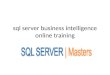 Sql server business intelligence online training