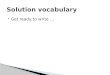Solution vocabulary lecture