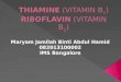 Thiamine (vitamin b1) and riboflavin (vitamin b2) actions as co-enzyme