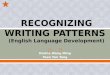 Recognising Writing Patterns - Breastfeeding