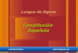 Lengua de signos. constitución española
