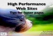 High Performance Web Sites - Tips for faster pages