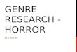 Genre research   horror