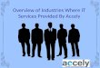 Overview of Industries Where IT Services Provided By Accely
