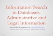 Information search in databases