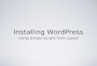 Using Simple Script to install your Wordpress site