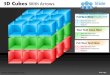 3d cubes building blocks stacked with arrows powerpoint presentation templates