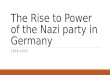 The rise to power of the nazi party