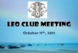 Leo club meeting - oct 11 - ver 2