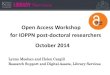Open access workshop for IoPPN