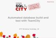 Part of the DLM Story: Automated database build and test with TeamCity