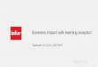 Business impact with learning analytics
