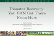 Disaster Recovery:  2012 National Extension Technology Conference