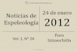 Noticias de espeleología 20120124