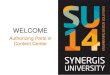 Synergis University 2014  Inventor Content Center - Authoring Components