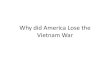 Why did america lose the vietnam war