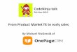 Mic FitzGerald on From product market fit to early sales - CodeNinja talk