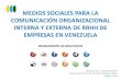 Medios sociales en la gestión de rrhh en venezuela