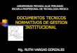 Documentos Tecnicos Normativos De Gestion Institucional