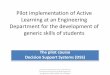 Pilot implementation of Active Learning at an Engineering Department