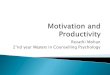 Motivation and productivity