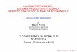 M. Fortis: LA COMPETITIVITÀ DEL SISTEMA PRODUTTIVO ITALIANO: EFFETTO STATISTICO O REALTÀ ECONOMICA?