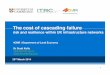 The cost of cascading failure risk and resilience within UK infrastructure networks