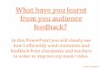 Evaluation 3  - class feedback