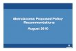 MetroAccess Proposed Policy Recommendations